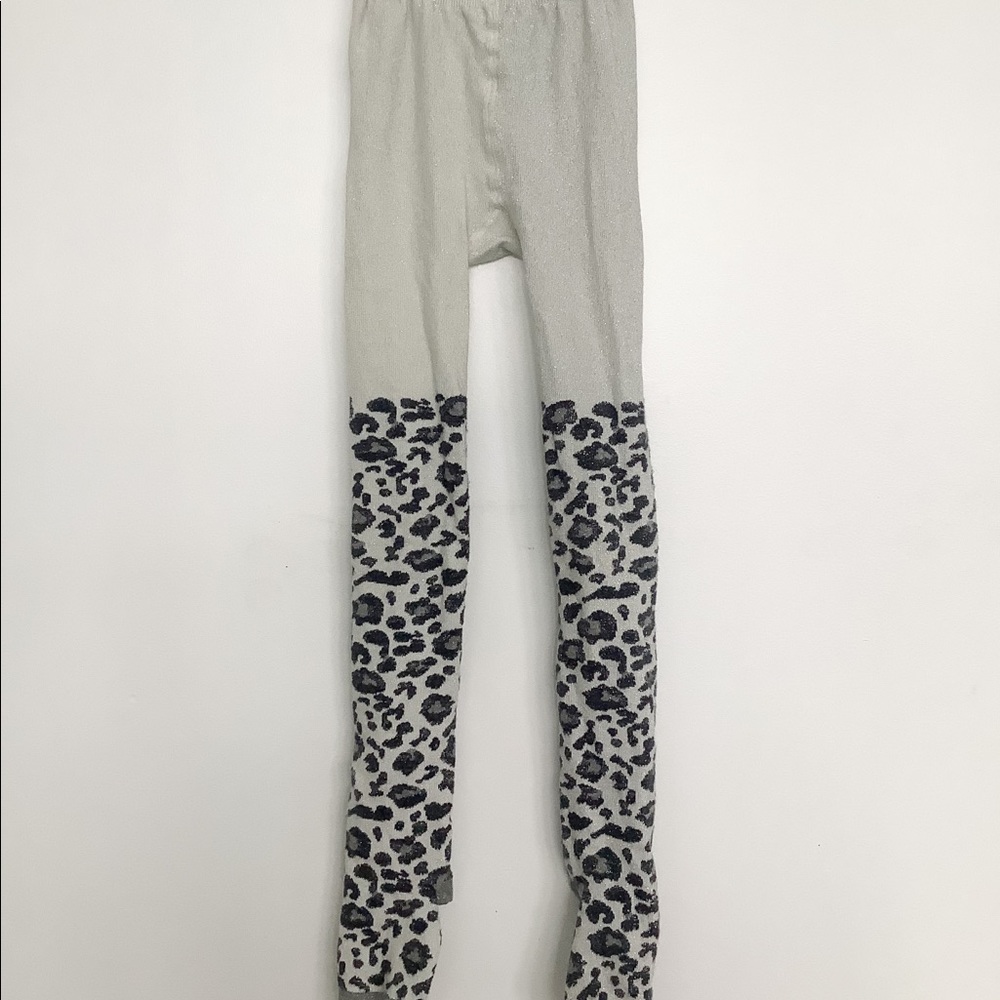 girls leopard print tights